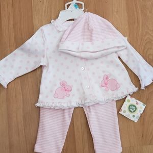 🐰Little Me 3 piece outfit size 6 months NWT